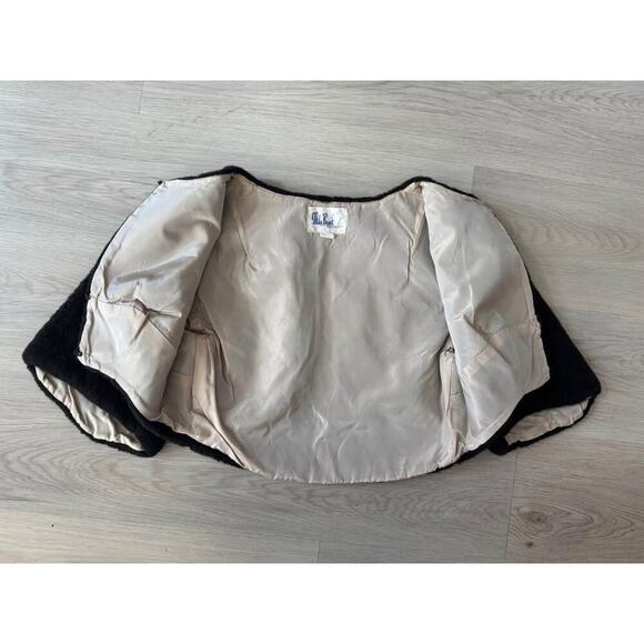 Mike Benet Formals Vintage Girls Size 7 Faux Fur Shrug Cape Jacket - Picture 2 of 3